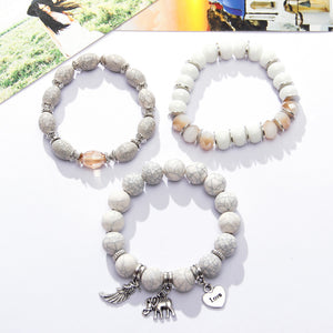 CRYSTAL BEAD BRACELET TASSEL STONE