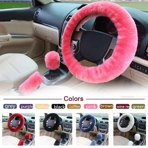 WOOL STEERING WHEEL COVER