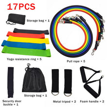 Resistance Bands 17 Piece Set Home Workout New HQ  🔥35 % OFF Fast Shipping 4-7 days🔥Today Only