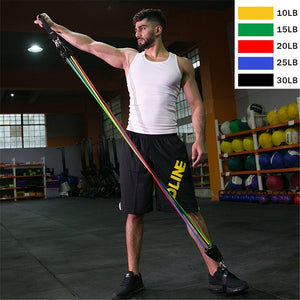 Resistance Bands 17 Piece Set Home Workout New HQ  🔥35 % OFF Fast Shipping 4-7 days🔥Today Only