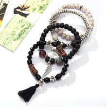 CRYSTAL BEAD BRACELET TASSEL STONE