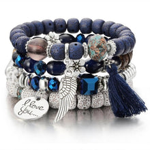 CRYSTAL BEAD BRACELET TASSEL STONE