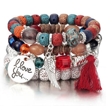 CRYSTAL BEAD BRACELET TASSEL STONE
